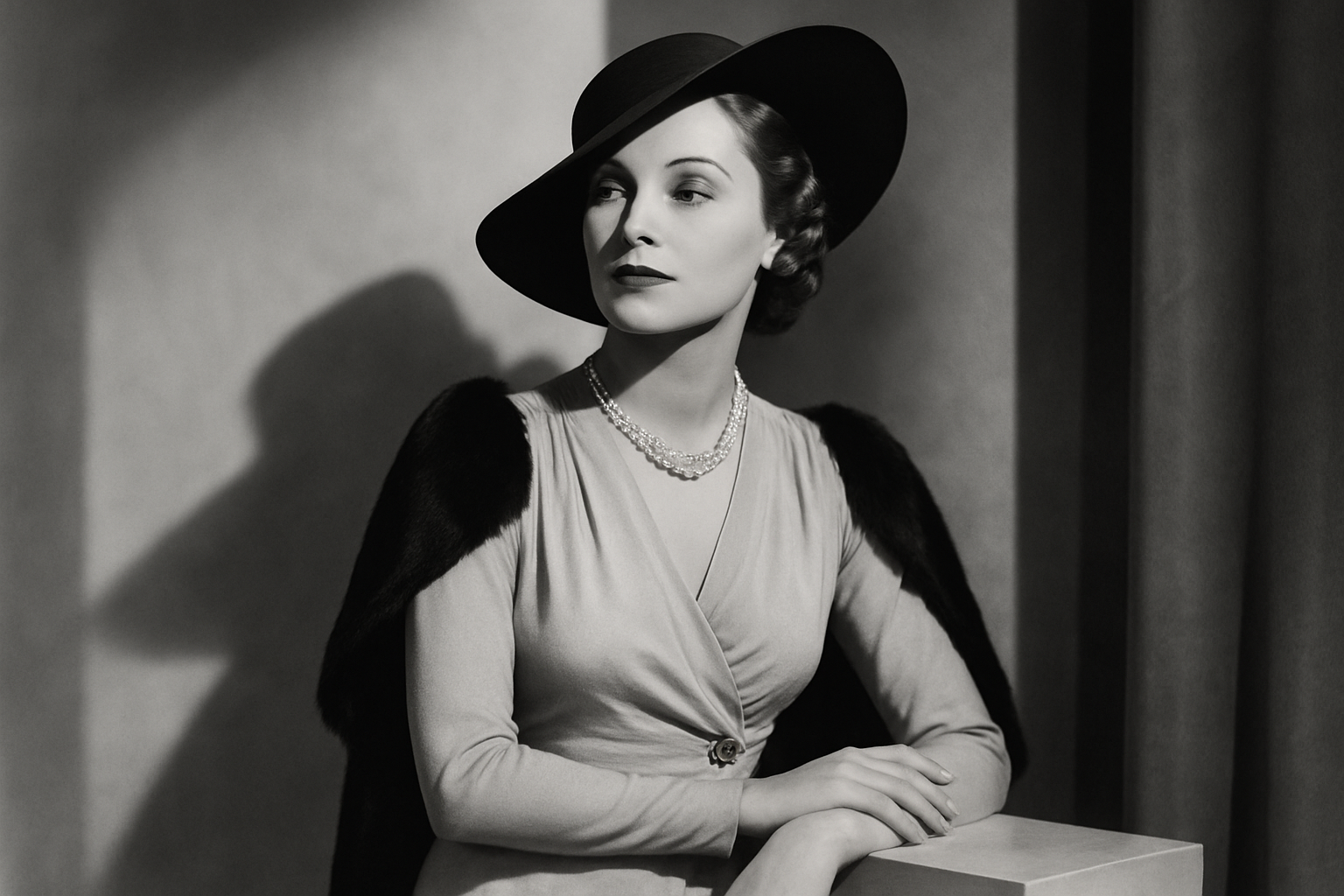 Iconic early fashion photograph capturing the elegance and refined lighting typical of early 20th century studio portraits