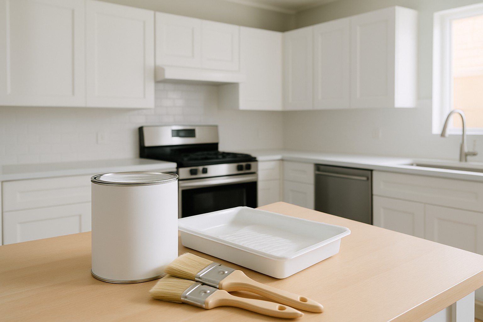 Painting Over Stained Wood Cabinets Without Sanding