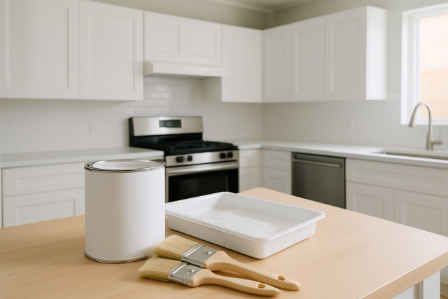 Painting Over Stained Wood Cabinets Without Sanding