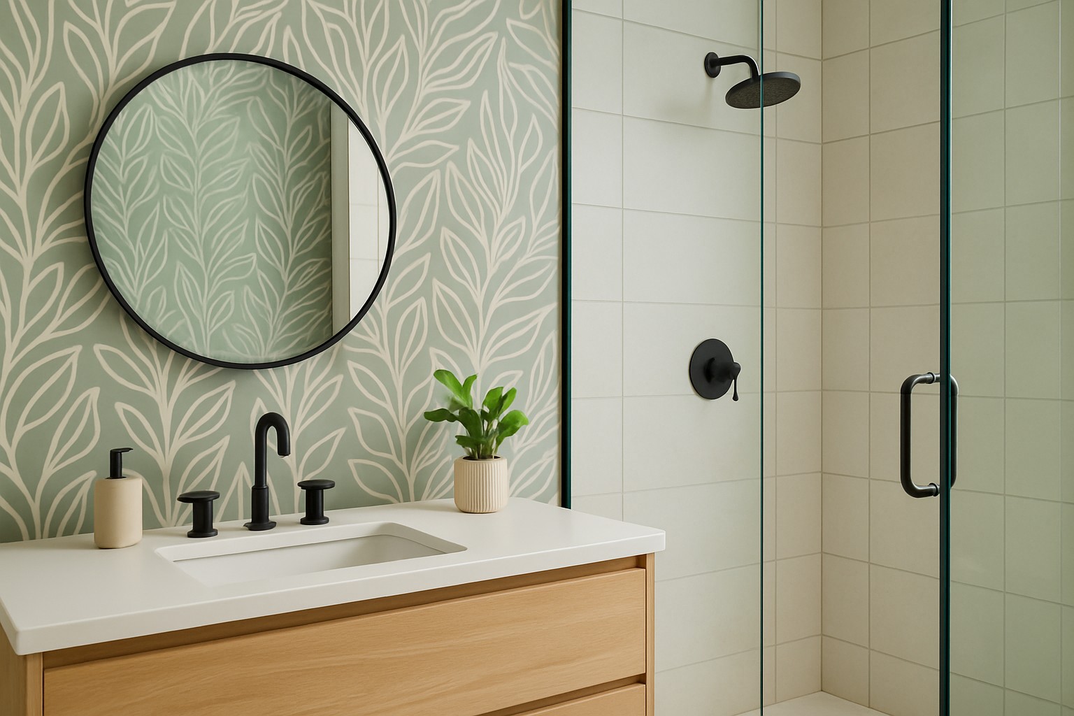 How To Protect Wallpaper in a Bathroom with Shower Areas