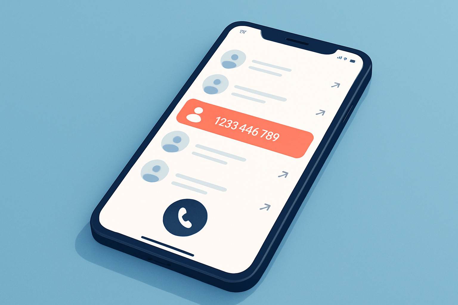 Phone screen displaying the 