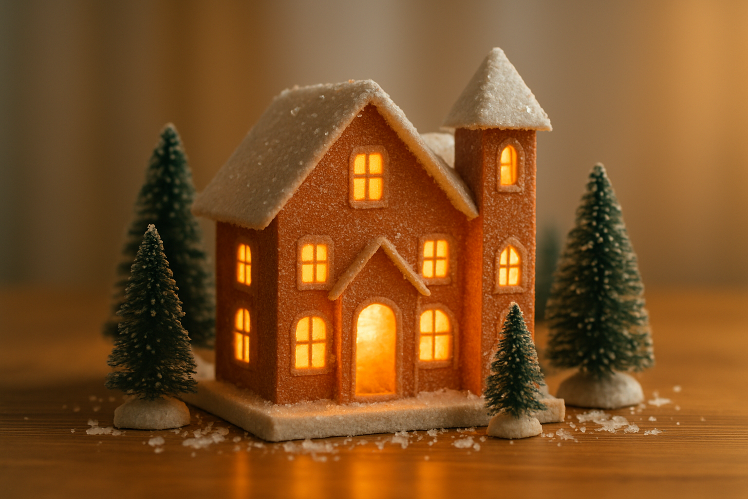 How to Make a Putz House With Vintage Christmas Charm