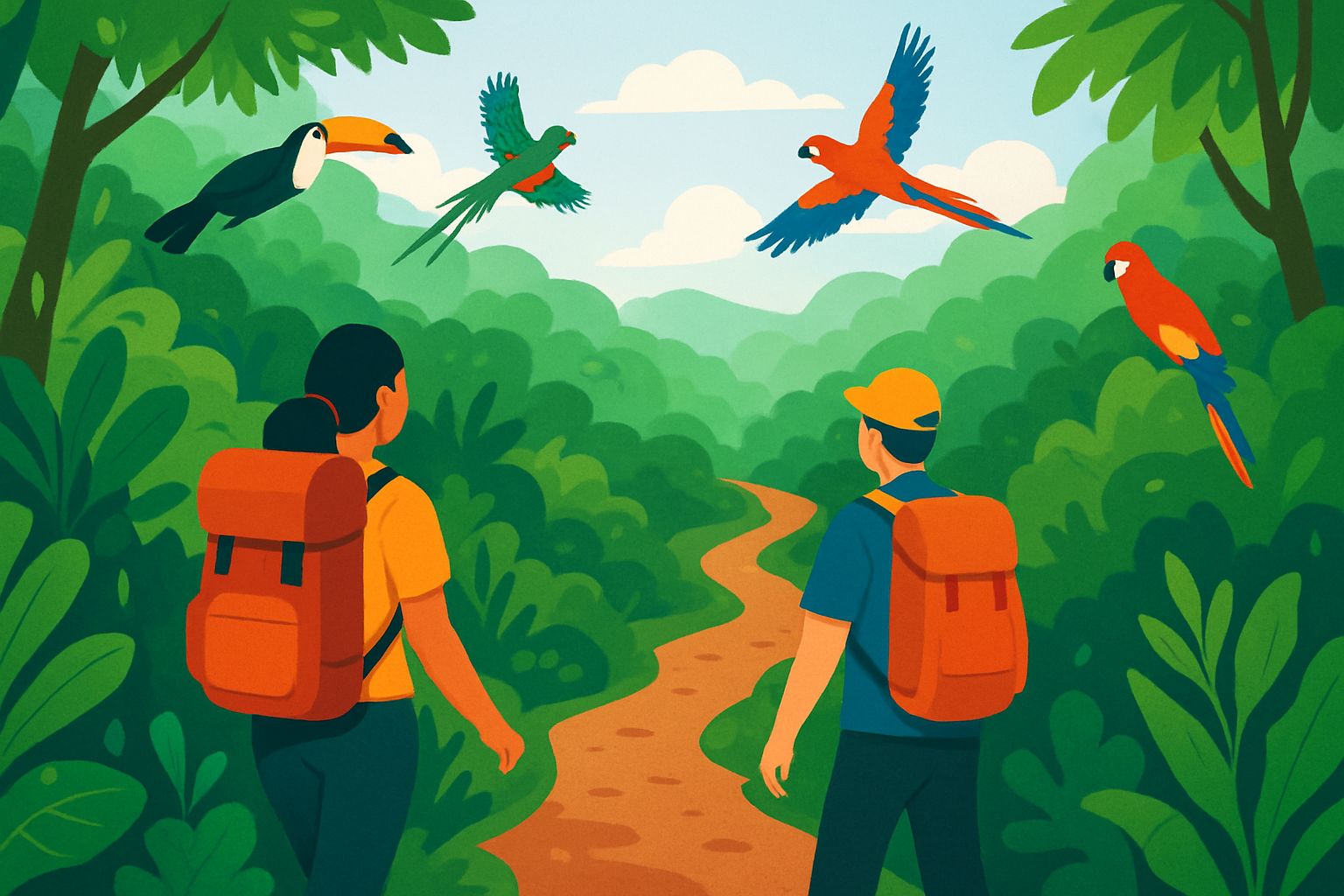 Hikers explore Monteverde