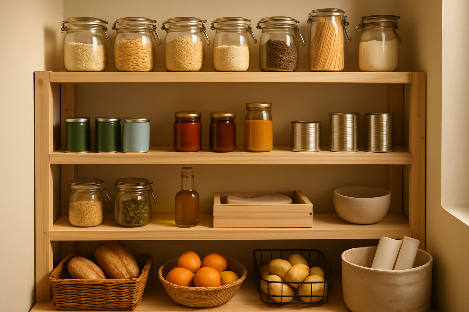 How to Build a Pantry Shelf Using Simple Tools at Home