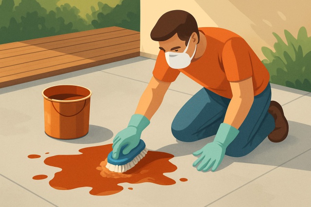 How to Get Deck Stain Off Concrete Without Damage