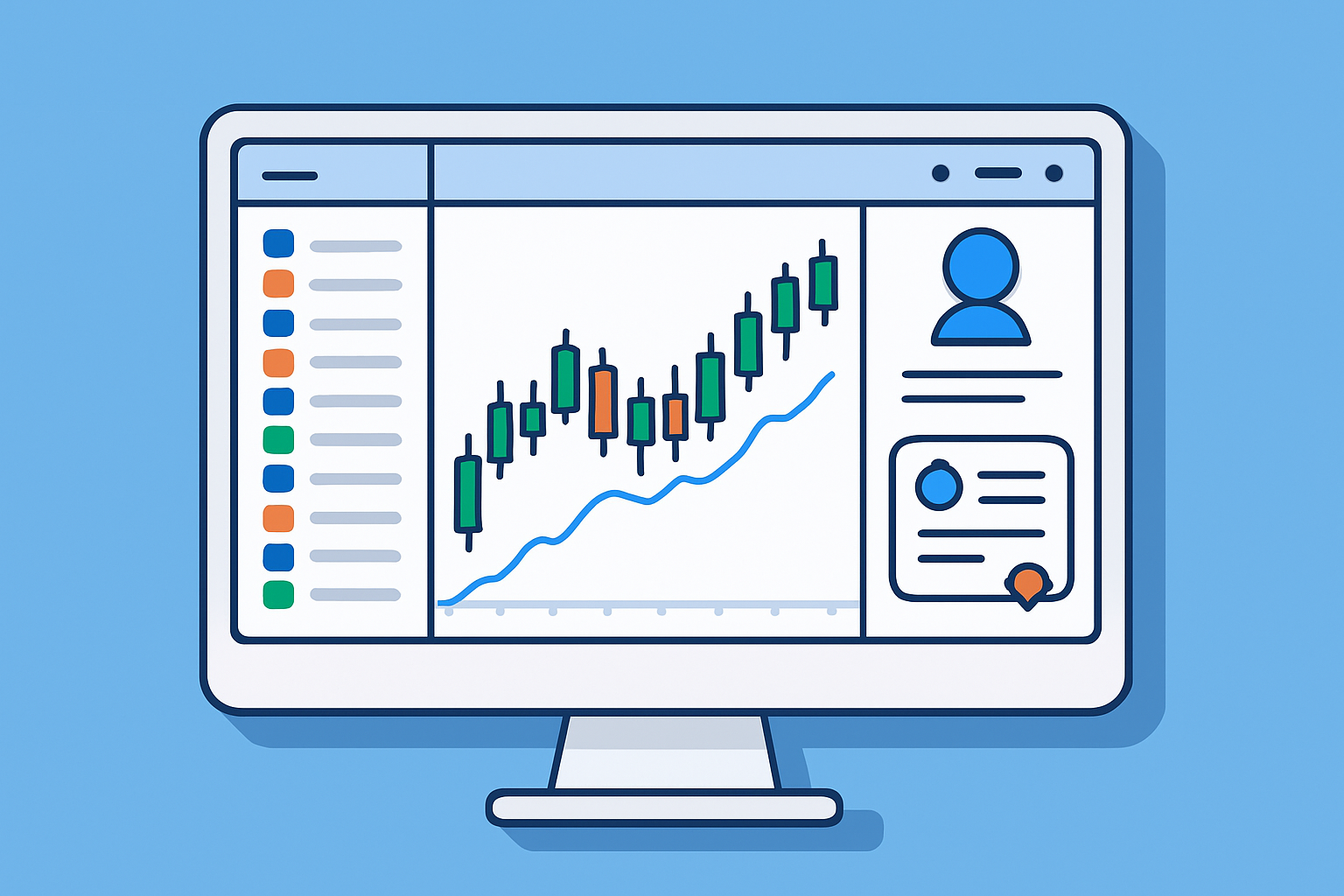 Screenshot of TradingView interface highlighting charts, watchlists, and social community features.